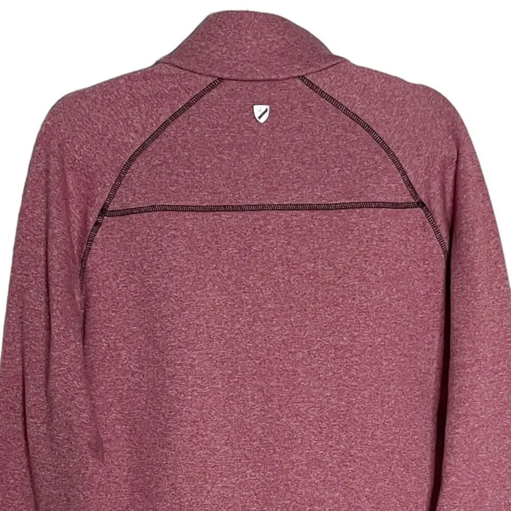 Cremieux Club 38 Fleece Lined Red Heather Quarter Zip Jacket Size M